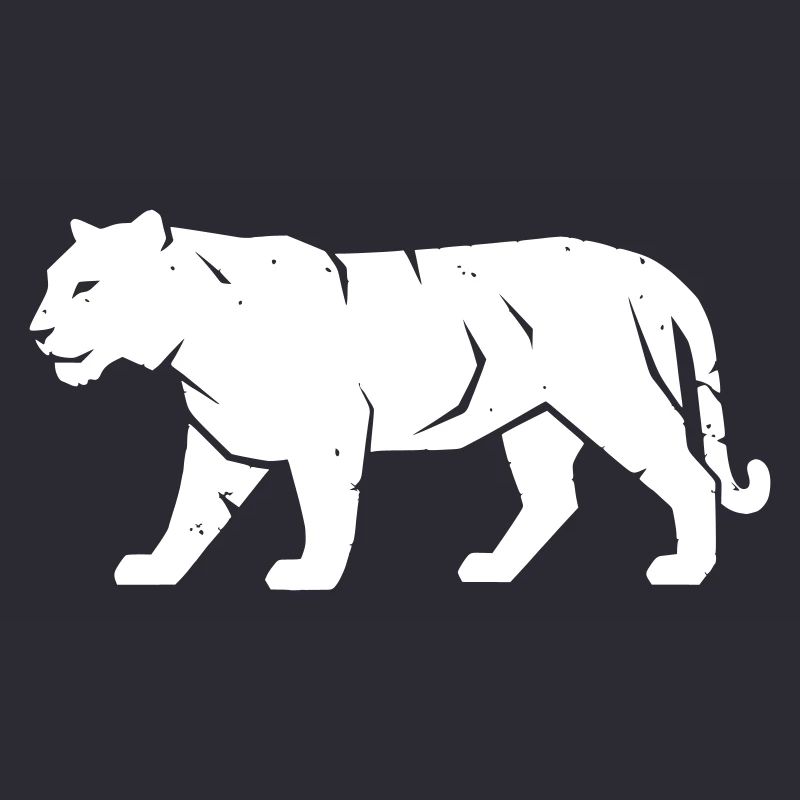 Tiger Walking Stripe Wilderness Vector