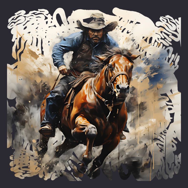 Wildwest Reiter Dynamik-Malstil