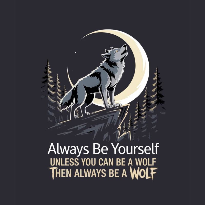 Sei immer du selbst, es sei denn, du kannst ein Wolf sein