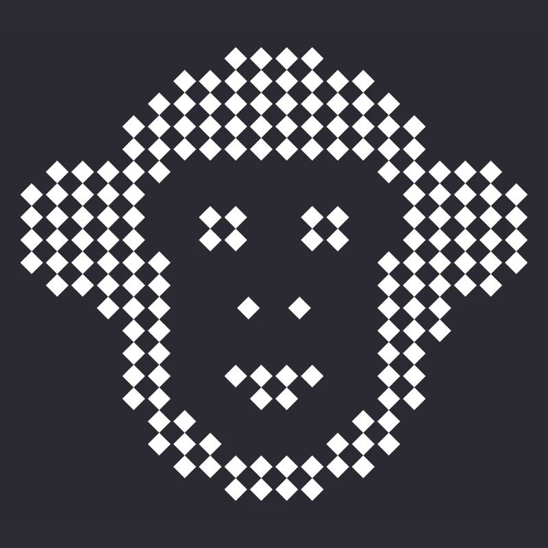 Pixel Monkey Diamond Emblem
