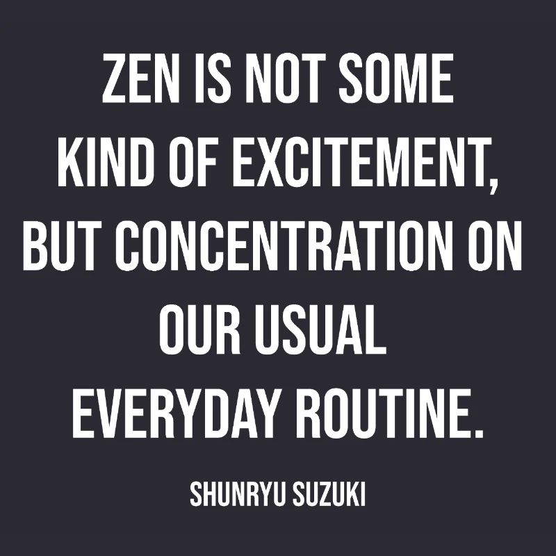 Typographie Zen Focus : Routine quotidienne