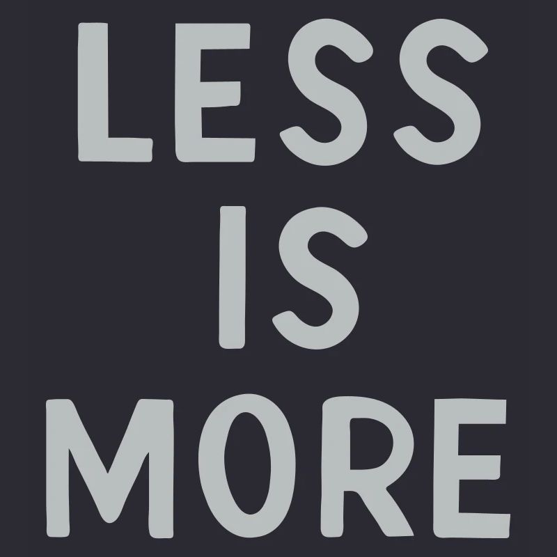 Moins, c’est plus