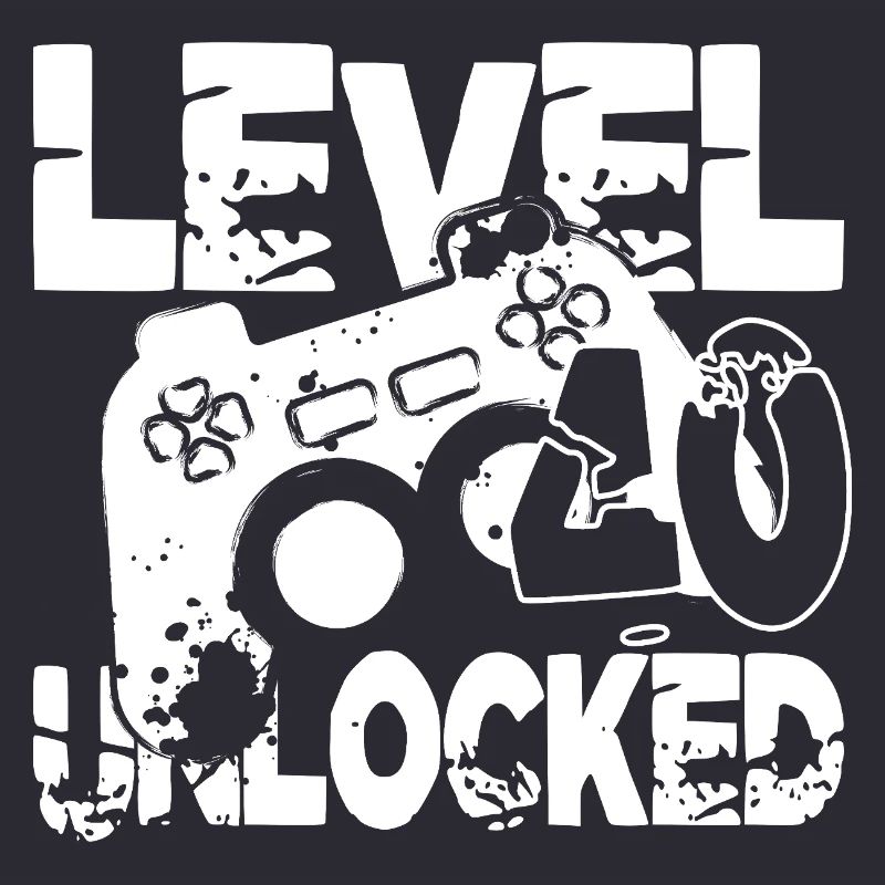Level 40 Controller Grafik schwarz weiss