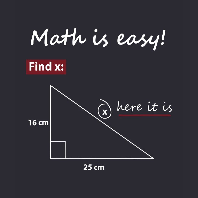 Find X Triangle Math Art