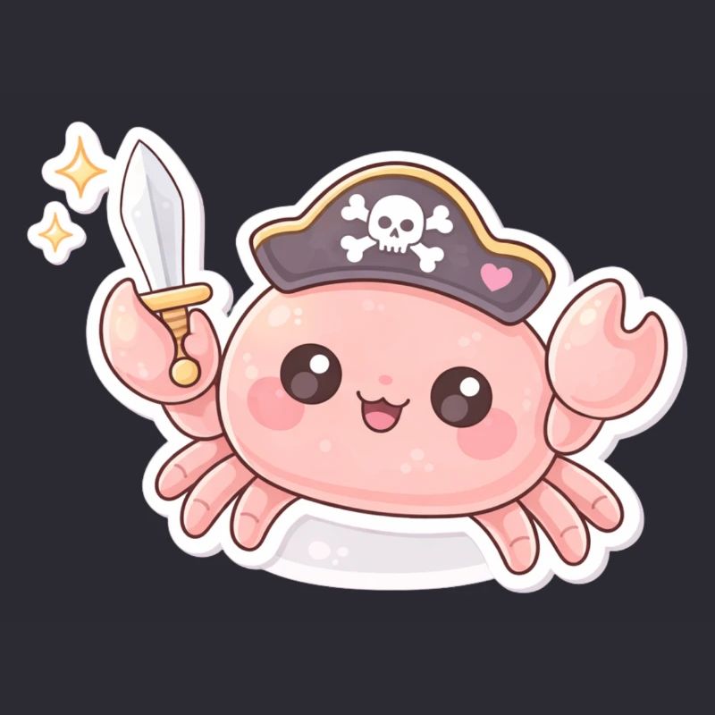 Crabe pirate avec épée