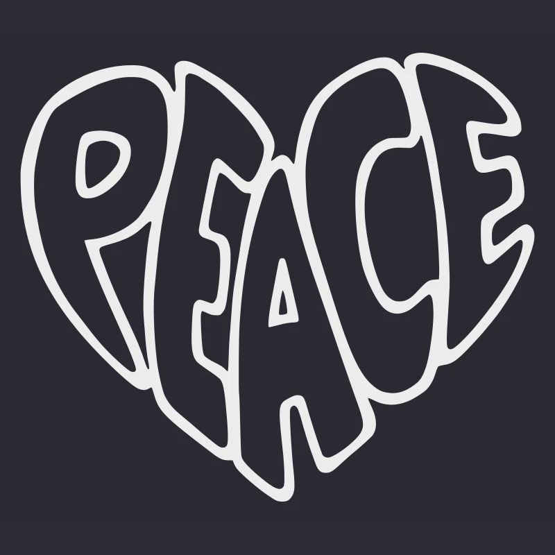 Peace Bubble Schrift Grafik