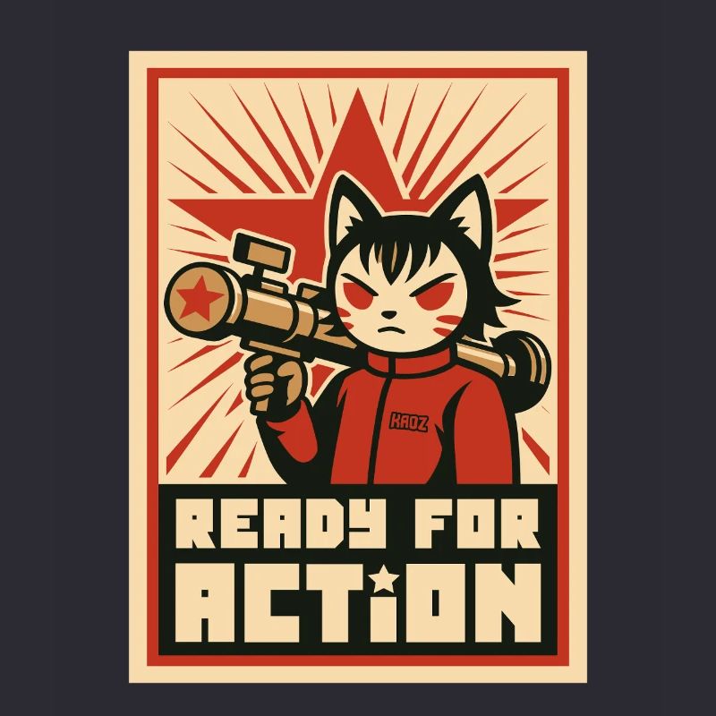 Retro Cat Commando: Bereit für den Einsatz
