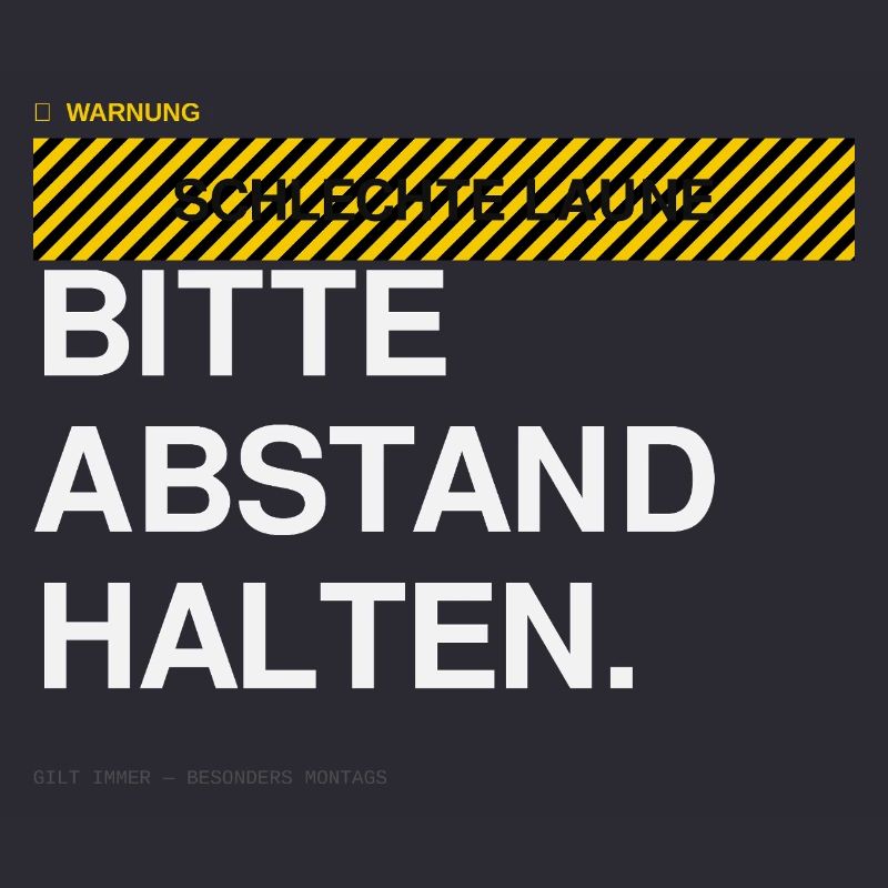 BITTE ABSTAND HALTEN Warnhinweis