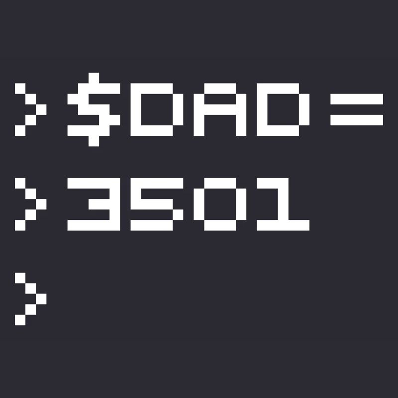 DAD 8-Bit Code Nerd Pixel Terminal Retro