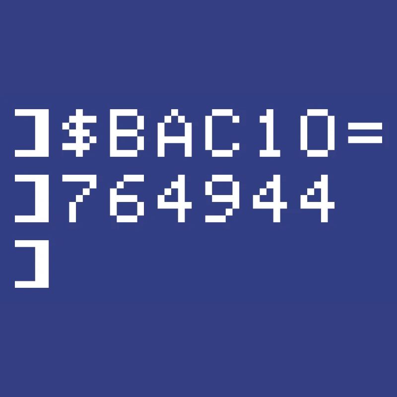 Bacio BAC10 8-Bit Esadecimale Code Nerd Pixel Art