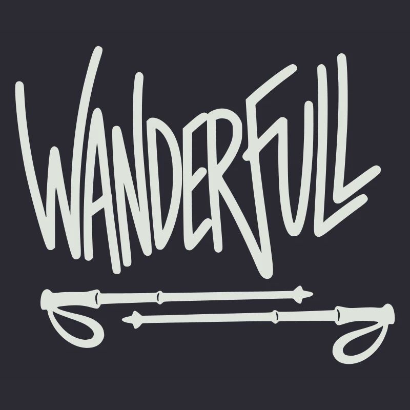 Wanderfull - Jeu de mots avec bâtons de randonnée