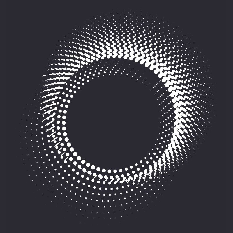 Spirale en points concentriques