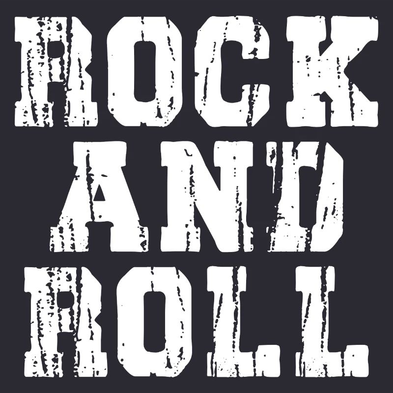 Rock'n'Roll Distressed Text Logo