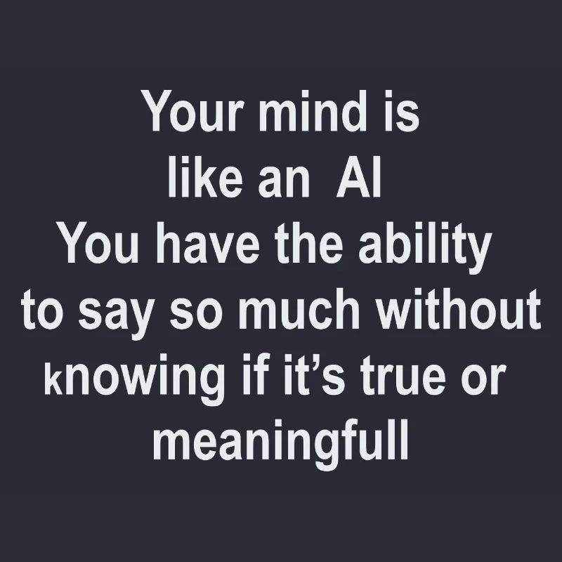 Brain as AI: Words without Value