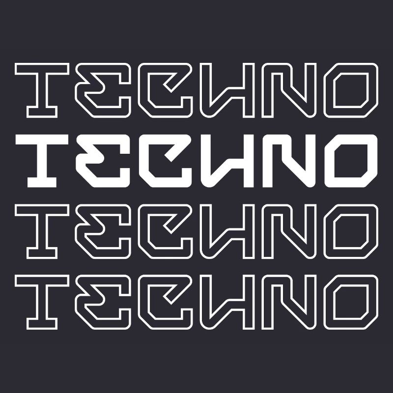 Conception de logo en typographie techno-moderne