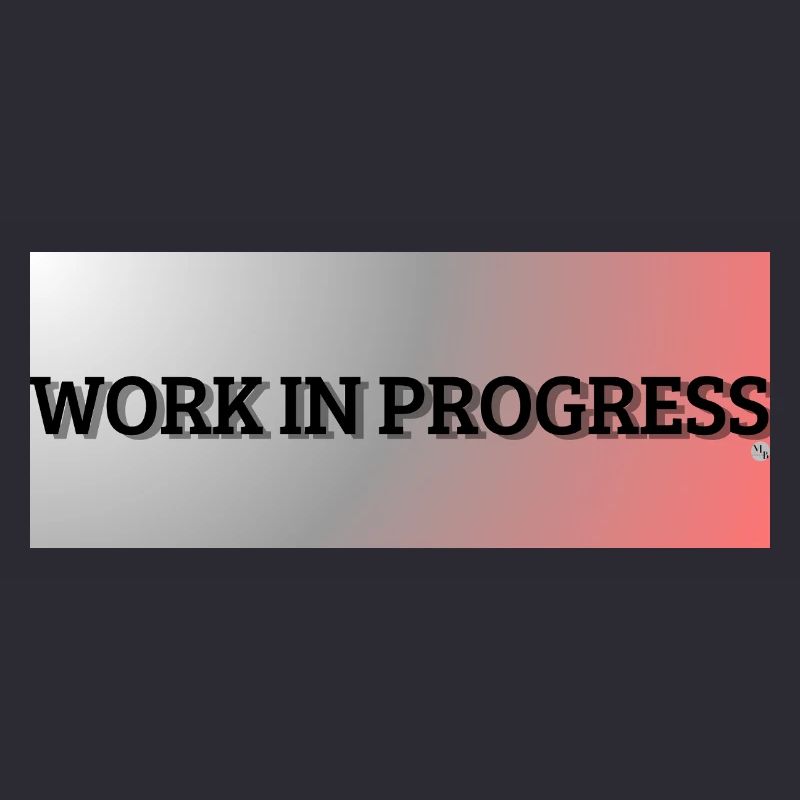 Work in progress Typography Design