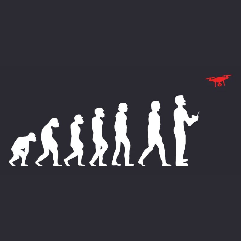 Evolution des Menschen Drohne Pilot