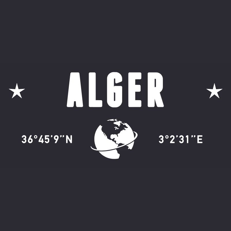 Algiers Algeria Coordinates Planet Earth White