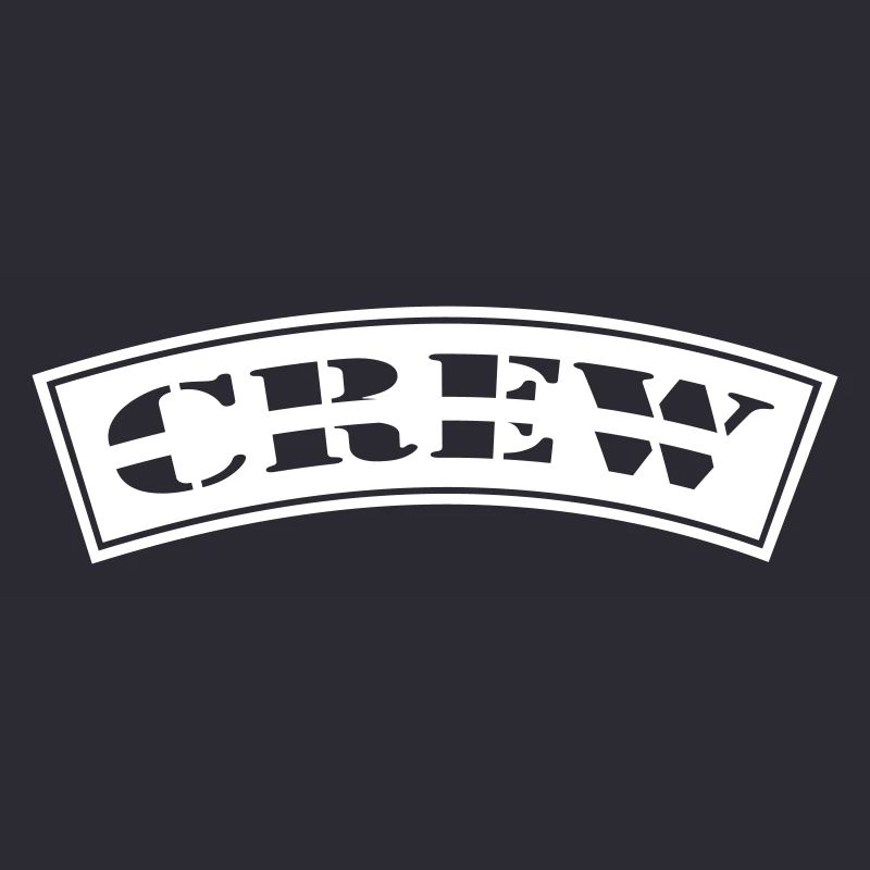Crew gebogen Design Patch