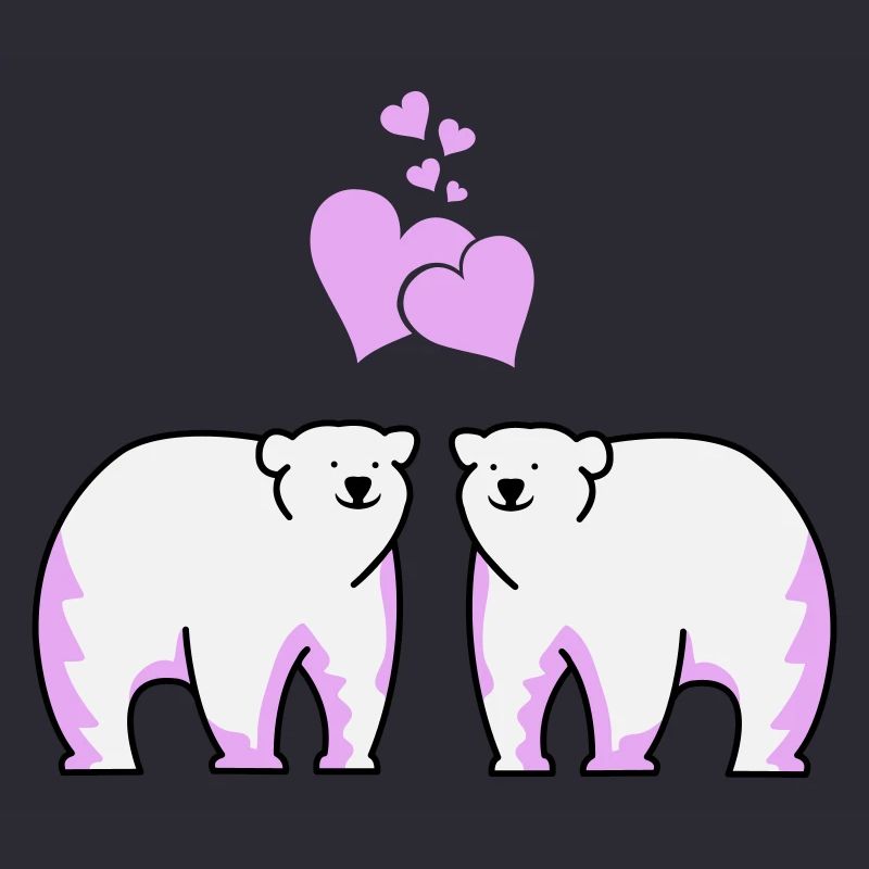 Polar bears in love