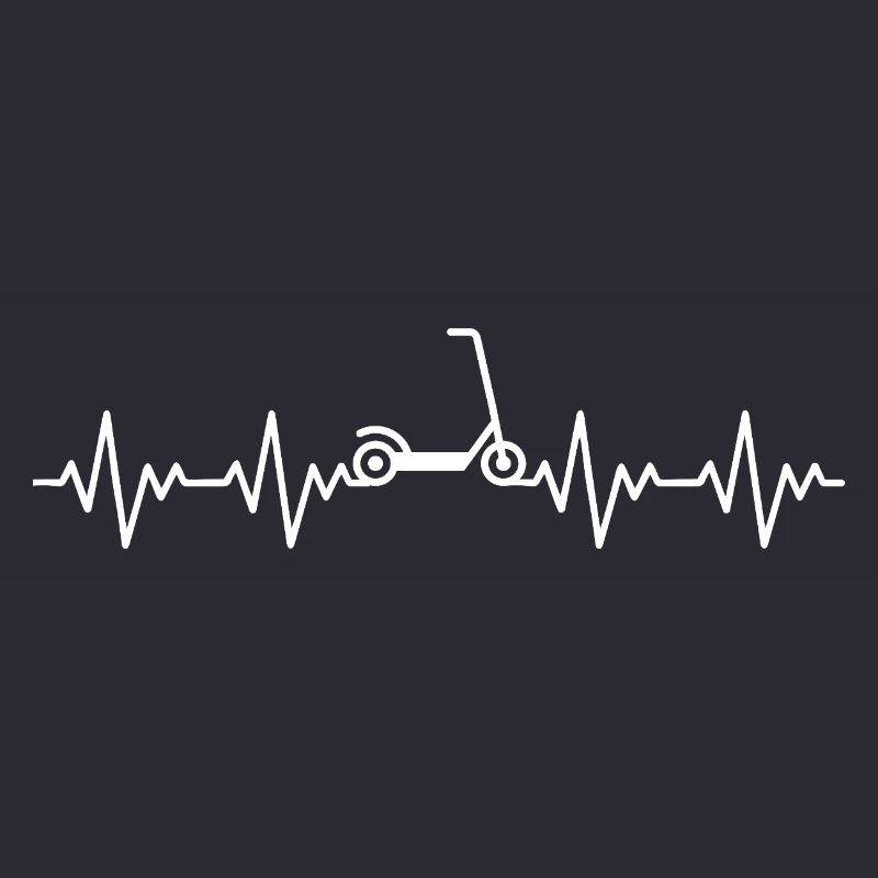 Tretroller Roller EKG Herzschlag Herzfrequenz