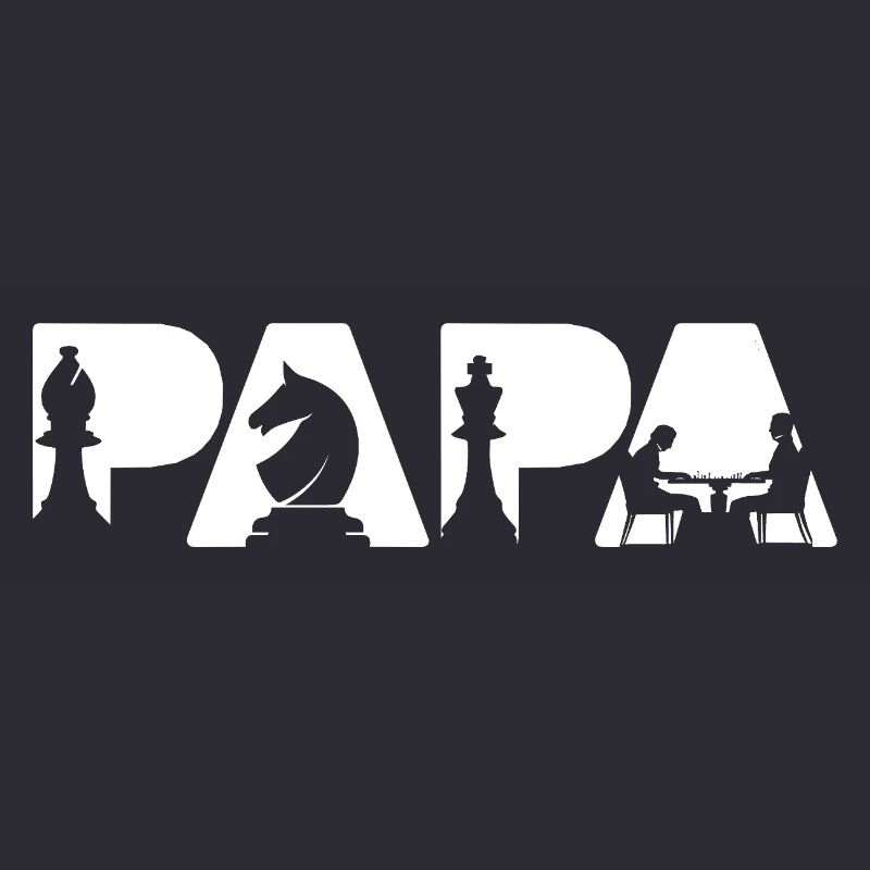 Papa Chess Player Board Game Dad Chess Dad