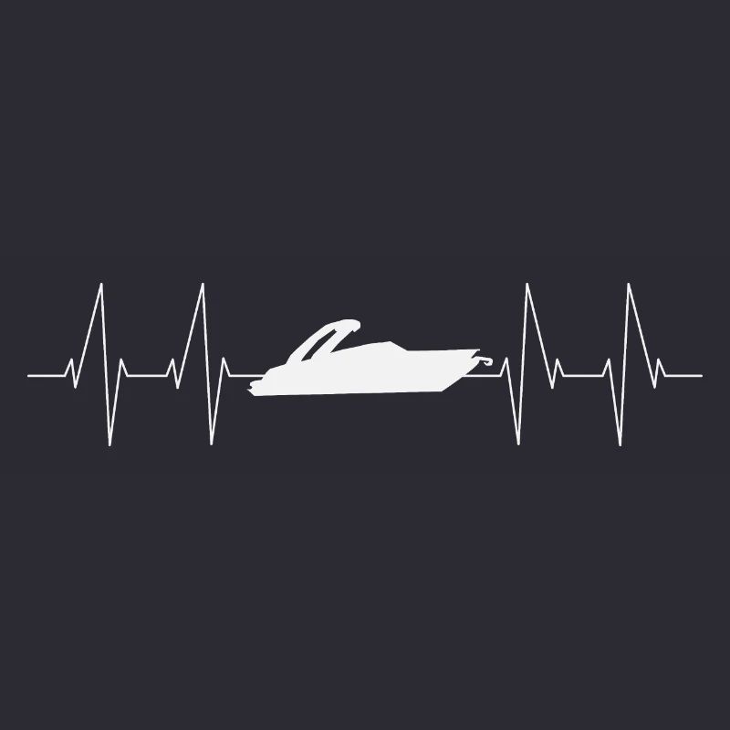 Bateau Heartbeat Silhouette