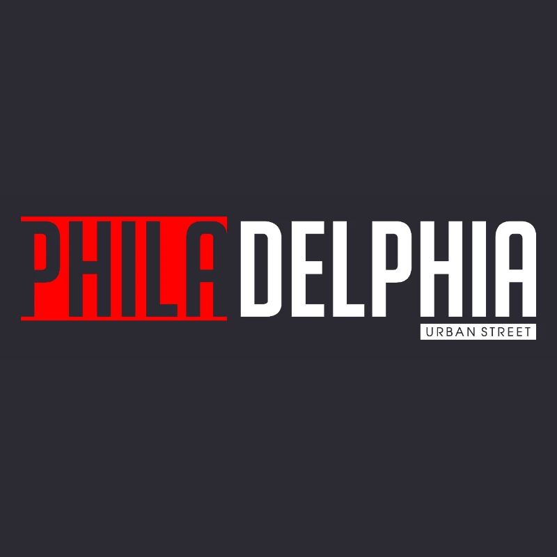 Conception colorée basée sur du texte de Philly et Delta
