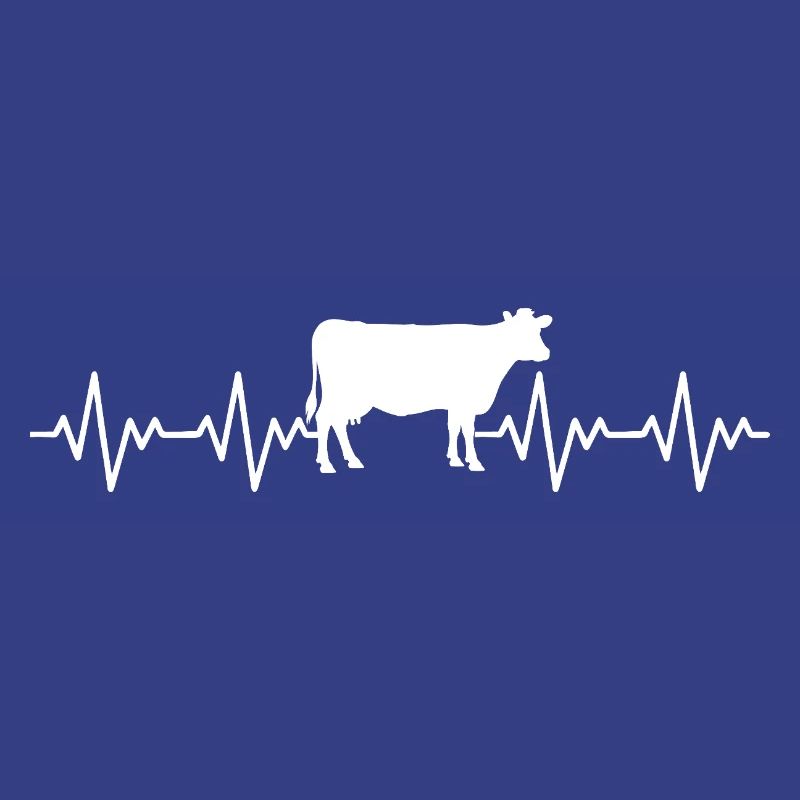 Bauer Kuh EKG Herzschlag Geschenk für Bauer oder 