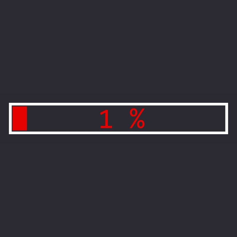 Loading Bar Red 1% outline White