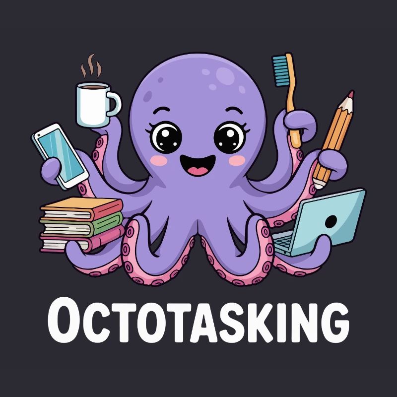 Octotasking octopus en mode multitâche