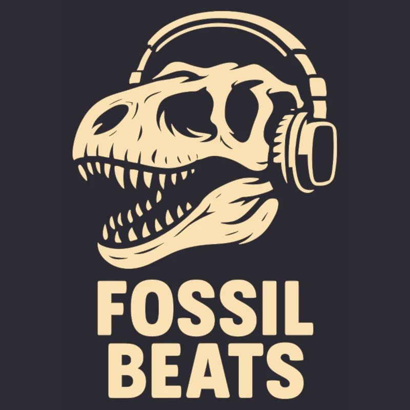 Fossil Beats Dinosaur mit Kopfhörer