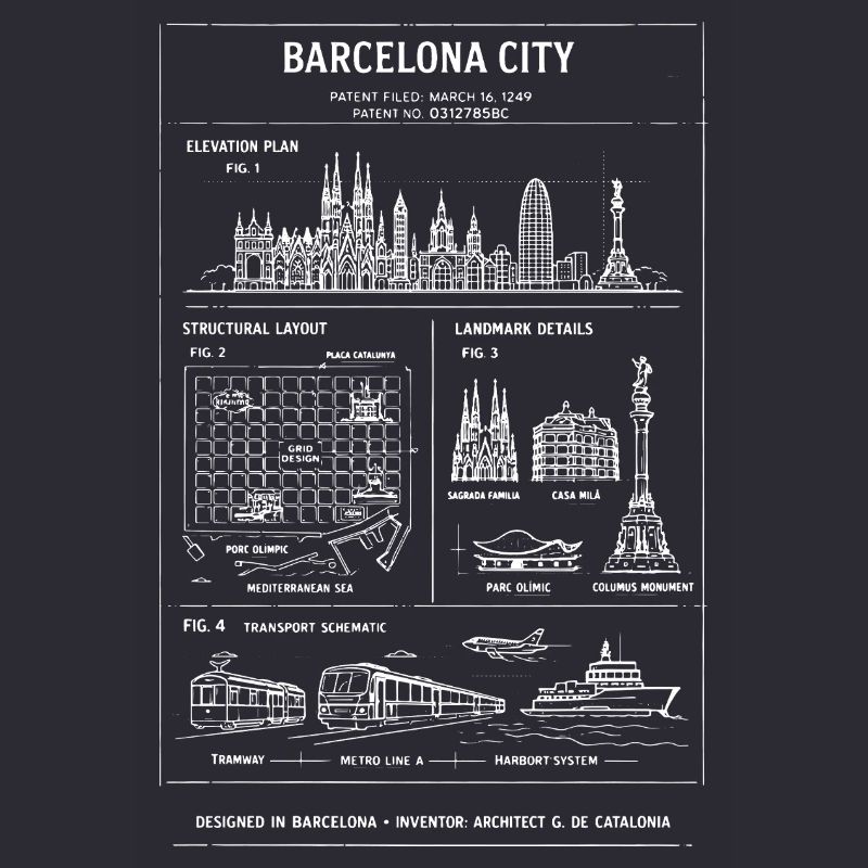 Modèle de la Skyline de Barcelone