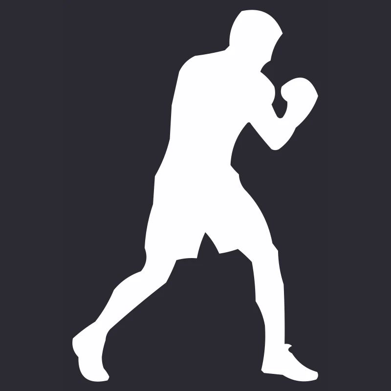 Boxer-Silhouette in Bewegung