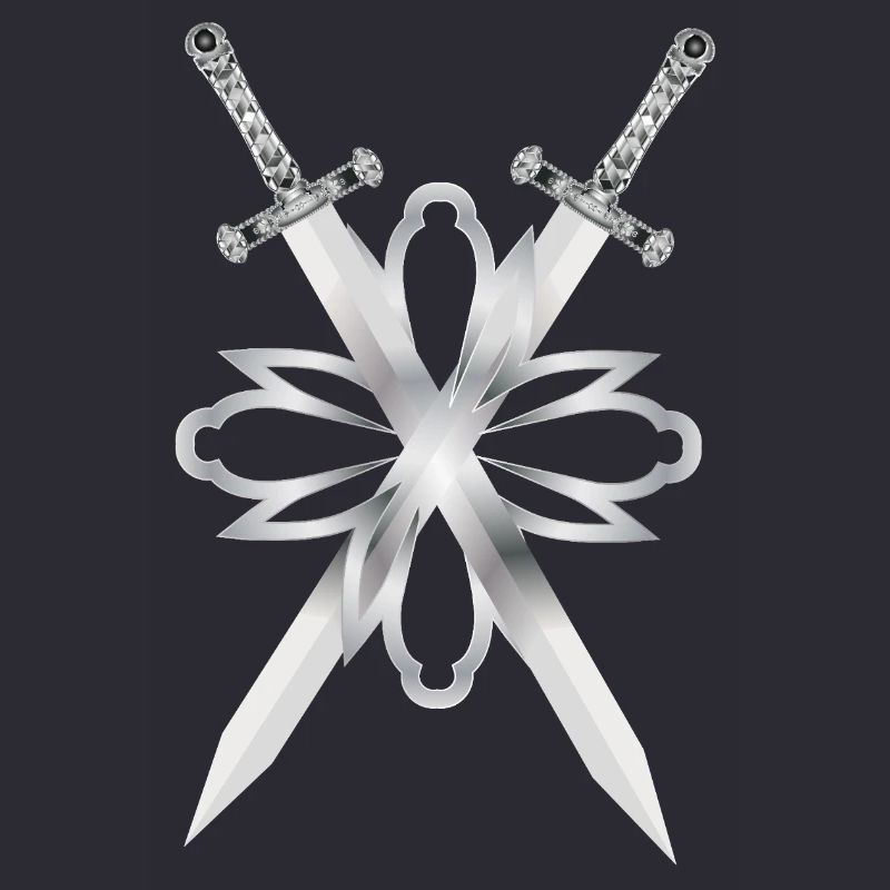 Deux épées ornées d’argent