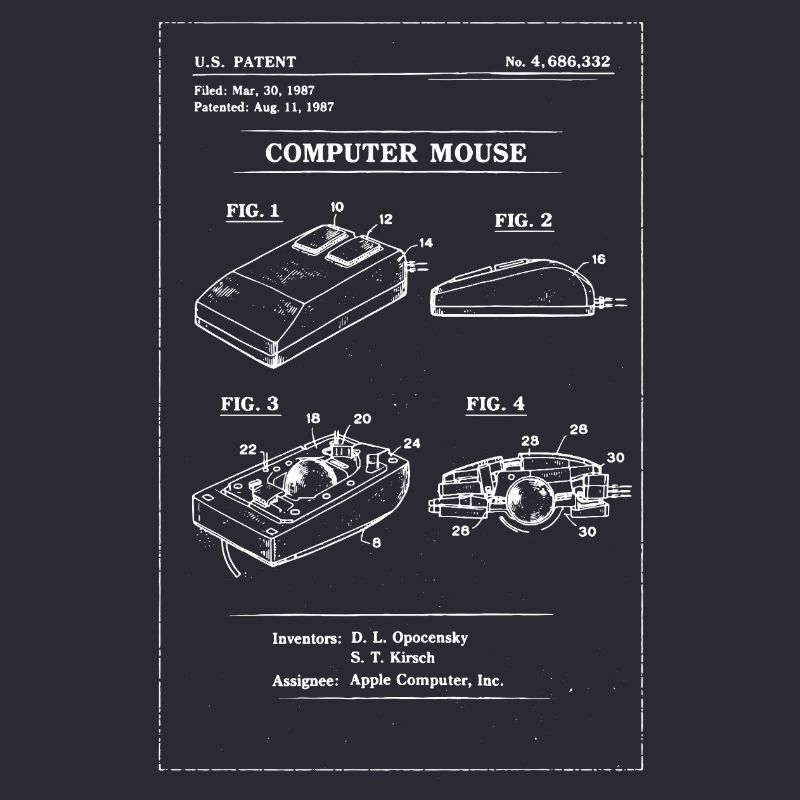 Retro-Computermaus-Bauplan
