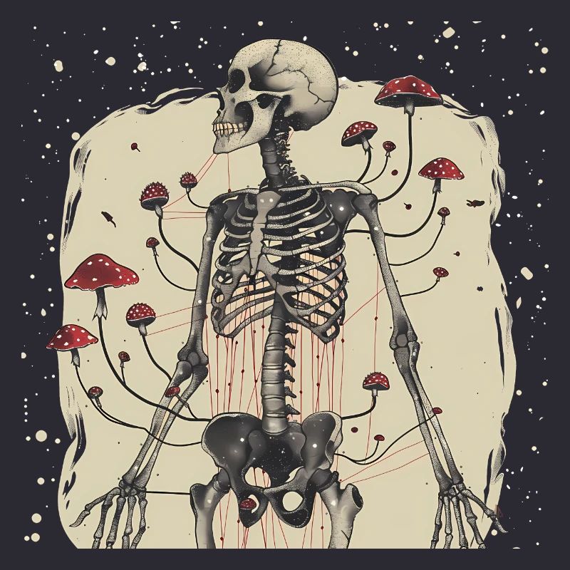 Morbid Horror Toadstool Skeleton
