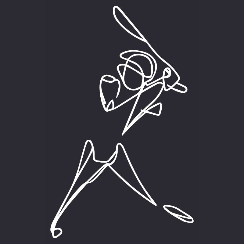 Cricketer Drawing