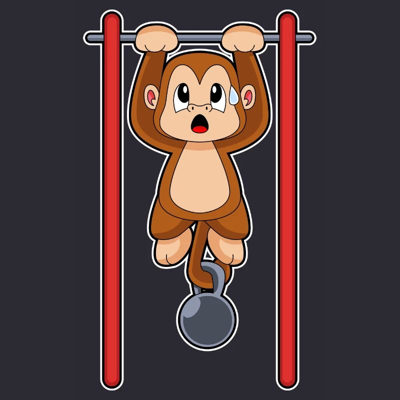 Monkey Bodybuilder Pull-ups Bodybuilding
