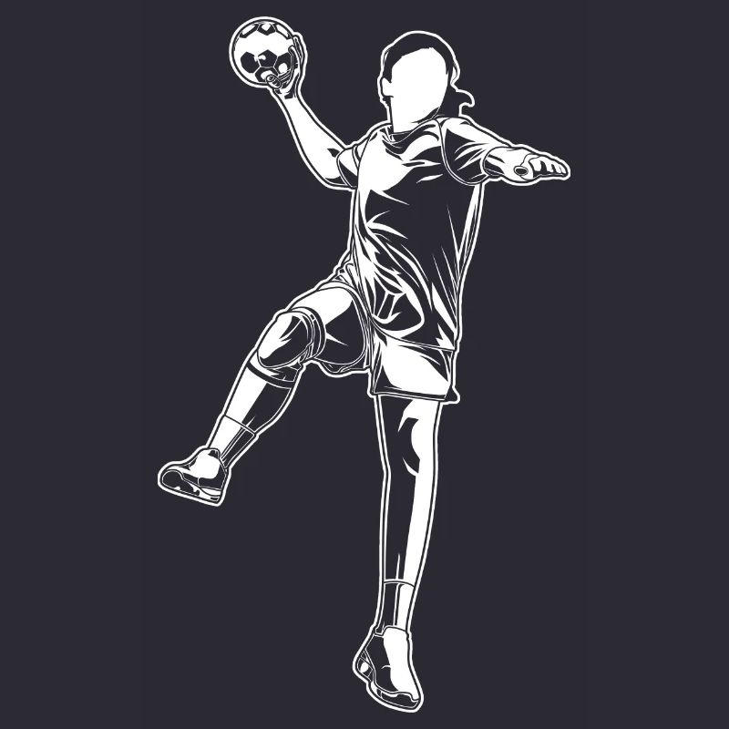 Weiblicher Handballer