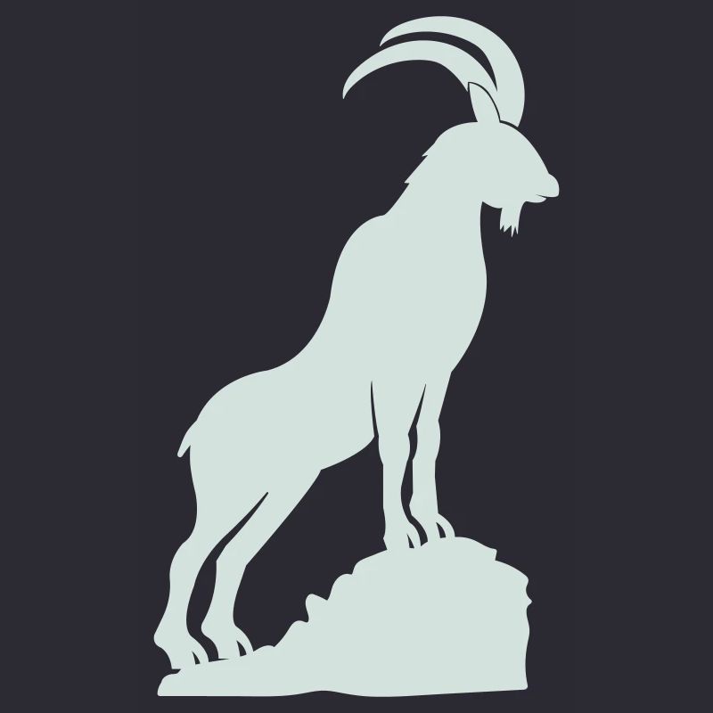 Steinbock Silhouette Berggipfel