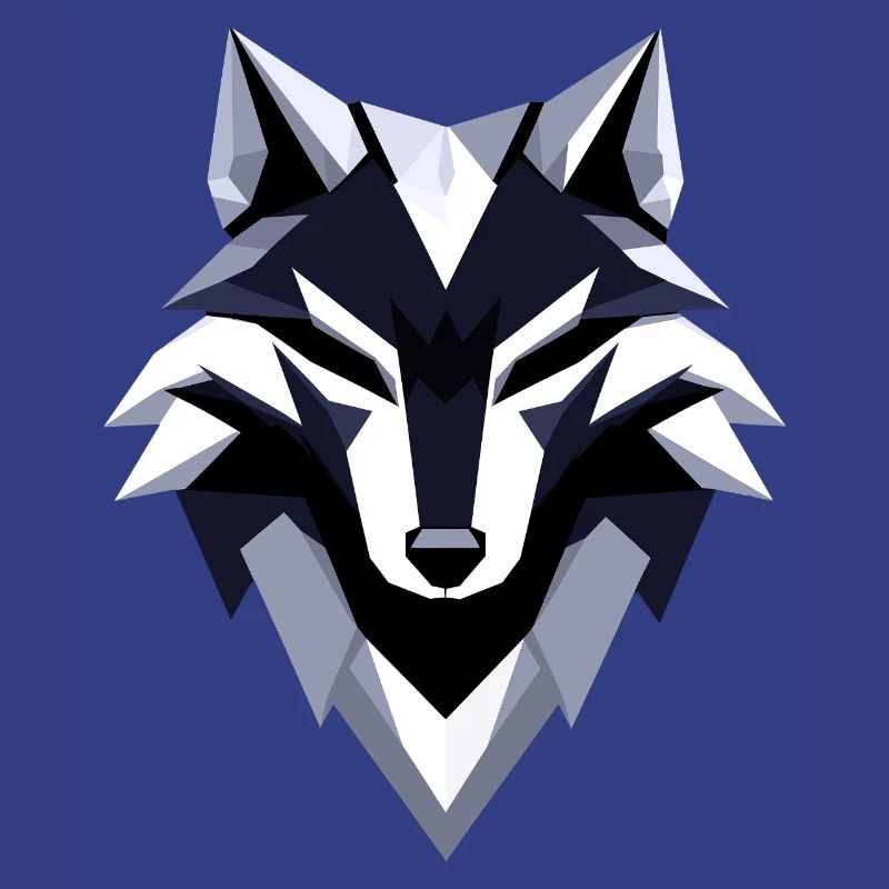 Conception du logo Wolf Low Poly