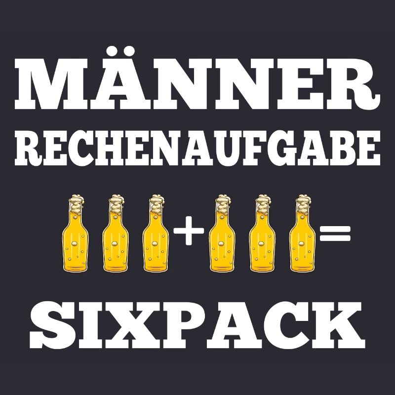 Beer Math Task Men Six Pack Beer Saying