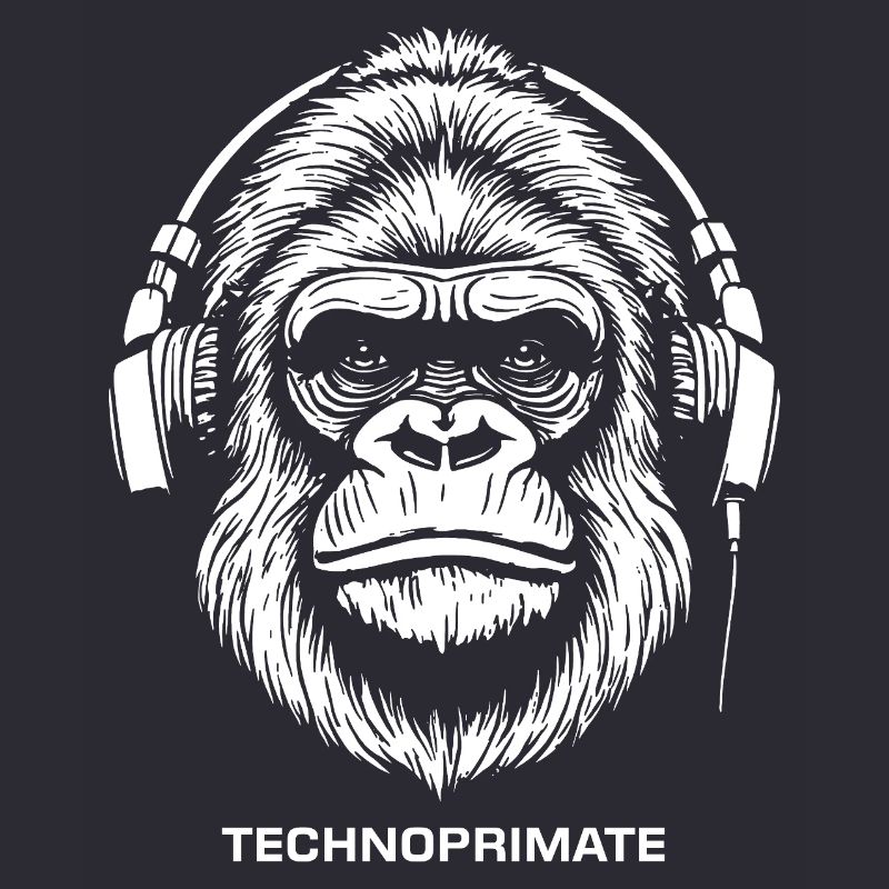 Techno Primate Kopfhörer Ape Art # 5 Weiß