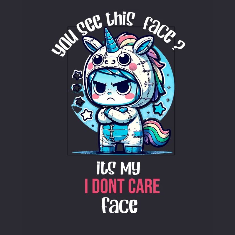 Grumpy Unicorn – I Don't Care Face