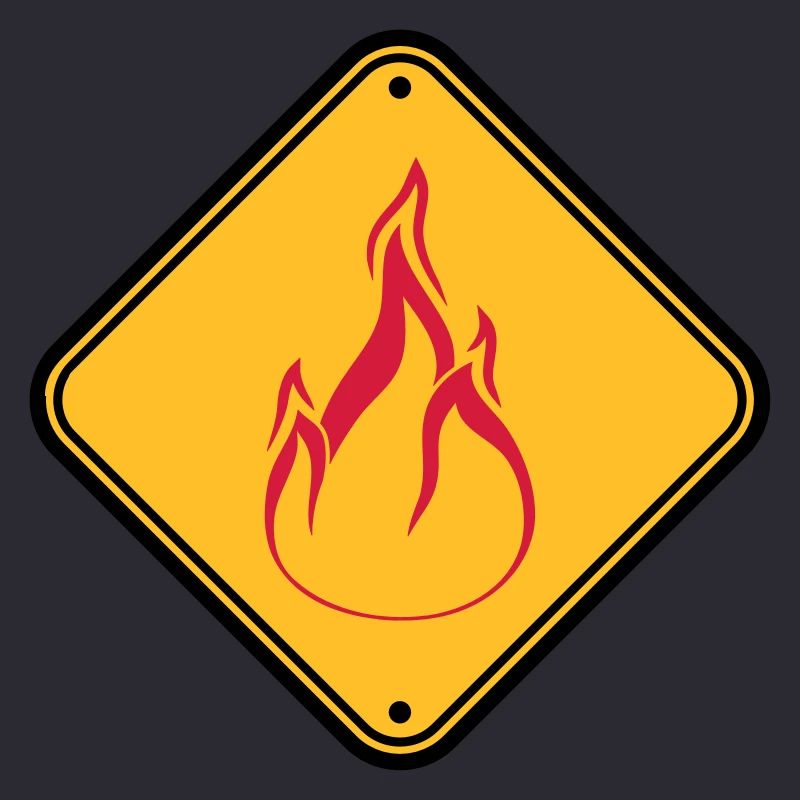 Shield note warning caution caution danger feu