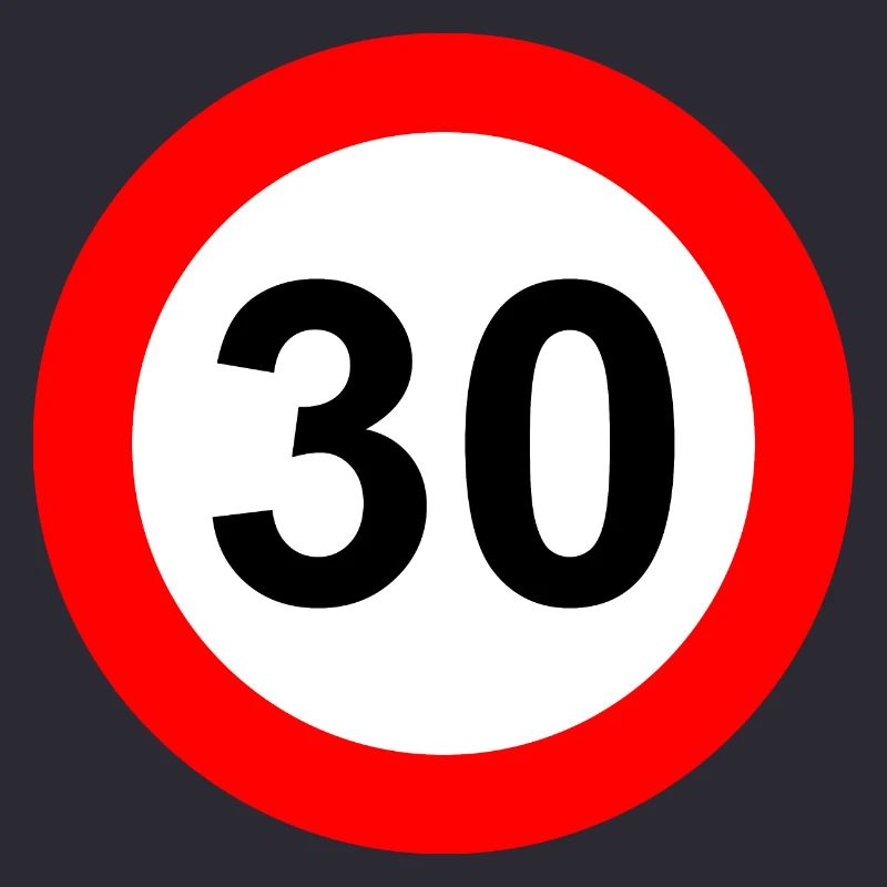 Road sign speed limit 30