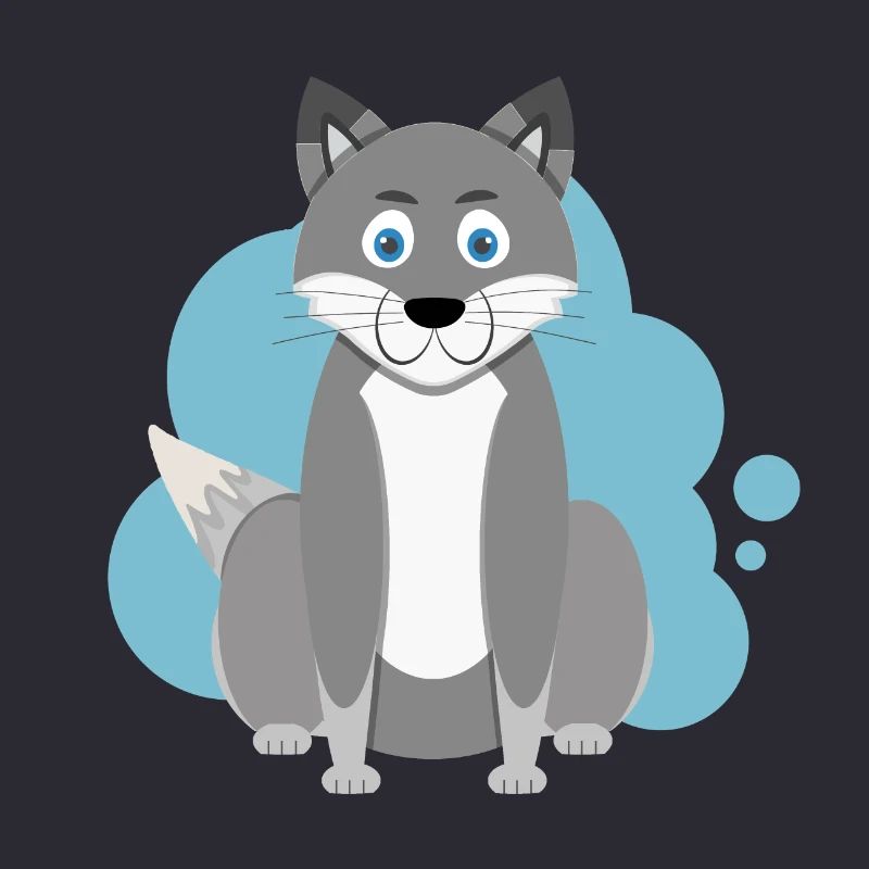 Cartoon wolf splash