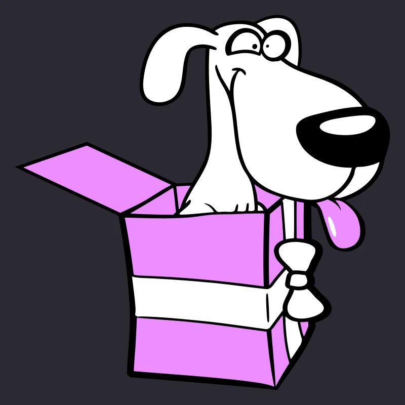 Dog Gift Box Funny Crazy Surprise Fun