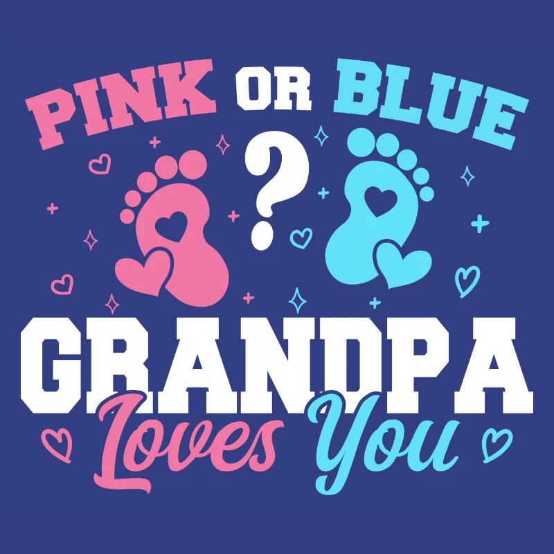 Rosa oder blauer Opa liebt dich - Opa